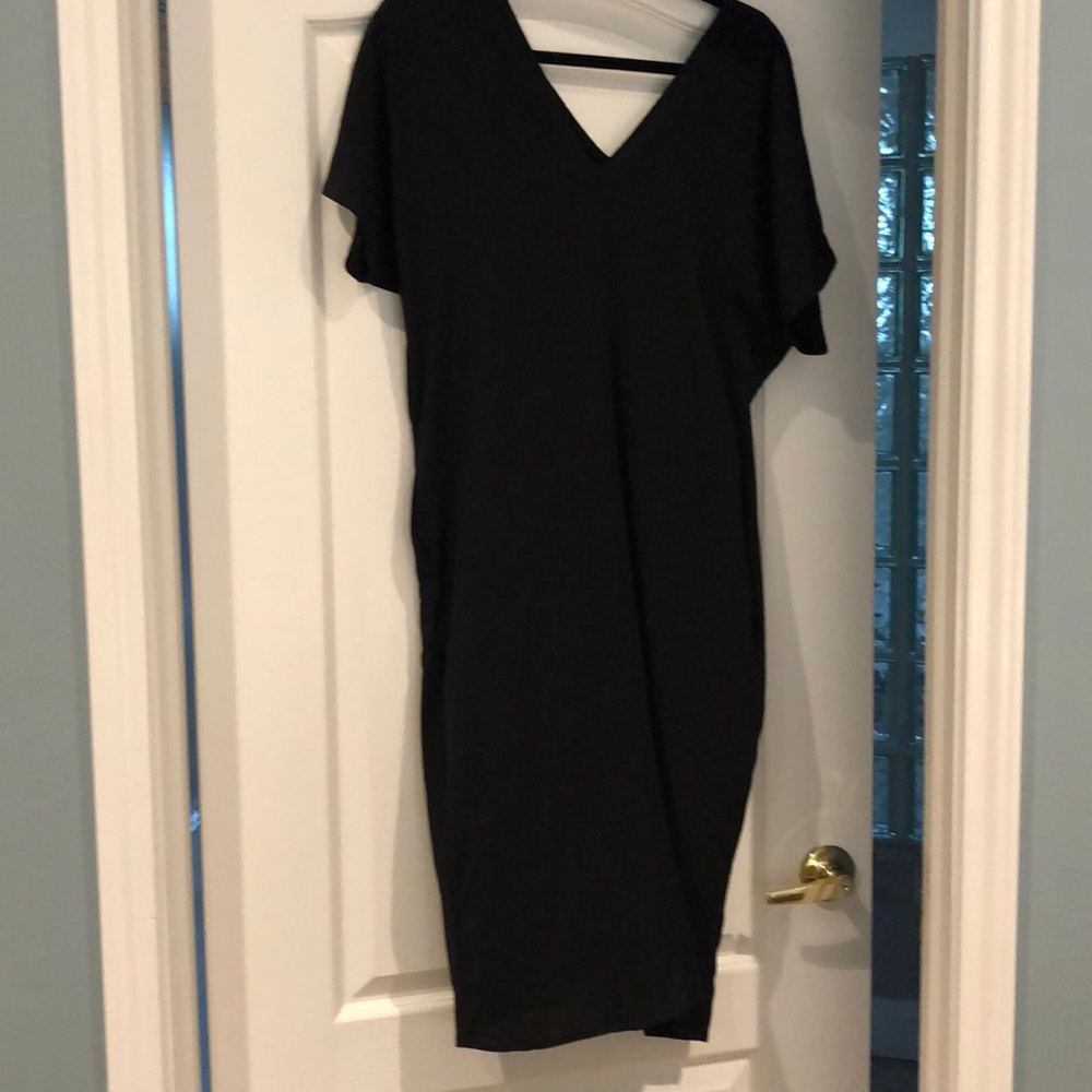 Black dress with slip